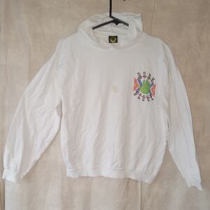 White Hoodie with Colorful Graphic